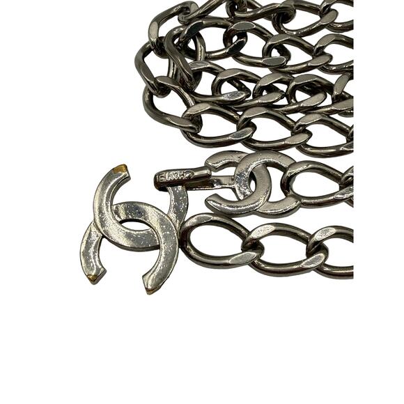 Chanel Silver CC Chain Belt / Convertible Necklace – Adjustable – 47\
